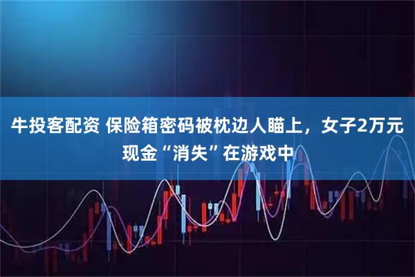 牛投客配资 保险箱密码被枕边人瞄上，女子2万元现金“消失”在游戏中